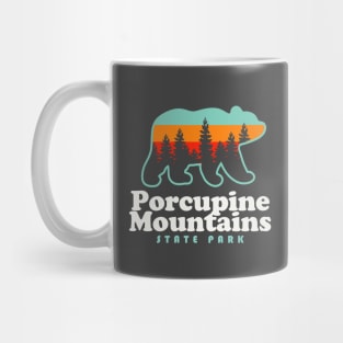 Porcupine Mountains Michigan Camping Hiking Bear Mug